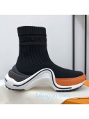 Louis Vuitton LV Archlight Knit Stretch Sock Sneaker Boots Black/Orange 2020