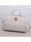Gucci GG Marmont Matelassé Top Handle Bag With Studs 443505 White 2017