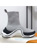 Louis Vuitton LV Archlight Knit Stretch Sock Sneaker Boots Grey/Black 2020