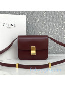 Celine Teen Small Classic Bag in Box Calfskin 192523 Burgundy 2020 (Top quality)