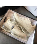 Gucci Rhyton White Leather Sneakers with Transparent Sole 2020 (For Women and Men)