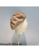 Chanel Wool Cutout-Top Beret Hat Camel Brown 2021 110481