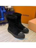 Louis Vuitton Breezy Suede Wool Short Boots Black 2020