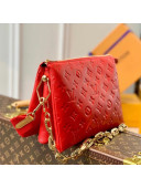 Louis Vuitton Coussin PM Bag in Monogram Leather M57792 Red 2021
