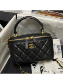 Chanel Vanity Case with Chain AP2199 Black 2021
