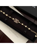 Chanel Pealrs CC Bracelet AB0634 White/Gold 2019