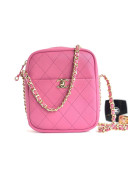 Chanel Lambskin Camera Case AS0139 Pink 2019