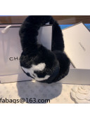 Chanel CC Fur Earmuff Black 2021