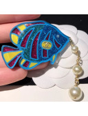 Chanel Fish Brooch Blue/Yellow/Red 2019