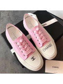 Chanel Canvas Asymmetric Sneakers Pink 2020