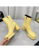 Jil Sander Lambskin Heel Ankle Boots 8cm Yellow 2021 63