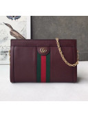 Gucci Ophidia Small Leather Shoulder Bag 503877 Burgundy 2020