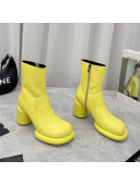 Jil Sander Lambskin Heel Ankle Boots 8cm Neon Yellow 2021 59