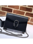 Gucci Dionysus Leather Mini Chain Wallet 401231 Black 2021