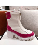 Gucci Shell Leather Wool Warm Short Boots White/Pink 2020