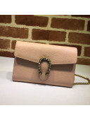 Gucci Dionysus Leather Mini Chain Wallet 401231 Light Pink 2021