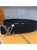 Louis Vuitton Reversible Monogram Calfskin Belt 40mm with LV Buckle Black/Silver 2019