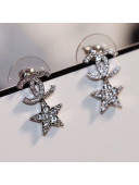 Chanel Crystal CC Star Short Earrings 2020