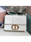 Dior 30 Montaigne CD Flap Bag in Smooth Calfskin With 18K Real Gold Hardware White(Produced by Ourself)