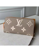 Louis Vuitton Zippy Wallet in Giant Monogram Leather M69794 Grey 2021