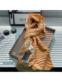 Gucci GG Wool Jacquard Scarf GS822 Orange 2021
