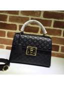 Gucci Padlock GG Leather Top Handle Bag ‎453188 Black 2020