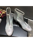 Chanel Mesh Short Boot Silver 2020