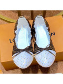 Louis Vuitton Monogram Canvas and Studded Patent Leather Flat Ballerinas White 2019