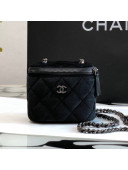 Chanel Velvet Mini Vanity with Classic Chain AP1340 Black 2022 19