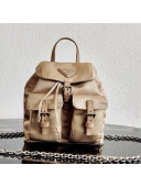 Prada Nylon Mini Backpack 1BH029 Beige 2021