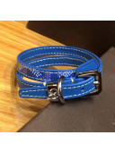 Goyard Edmond Leather Strap Bracelet Blue 2020