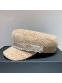 Dior Mink Fur Hat with Tweed Strap Charm Beige 2020