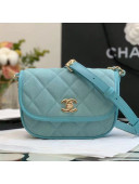 Chanel Denim Mini Messenger Bag AS2465 Blue 2021
