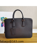 Prada Men's Saffiano Leather Business Briefcase Bag 2VE004 Dark Blue 2021