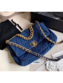 Chanel Denim Large Chanel 19 Flap Bag AS1161 Blue 2020