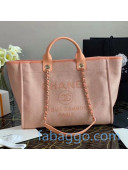 Chanel Deauville Mixed Fibers Large Shopping Bag A66941 Orange Pink 2020
