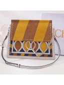 Chloe Medium Faye Shoulder Bag in Smooth & Suede Calfskin With Geometric Patchwork White 2017