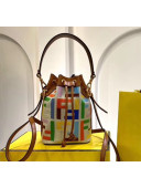 Fendi Mon Tresor Mini Bucket Bag in Multicolor FF Canvas 2020
