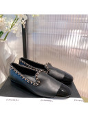 Chanel Calfskin Chain Loafers G37852 Black 2021