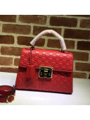 Gucci Padlock GG Leather Top Handle Bag ‎453188 Red 2020
