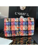 Chanel Tweed Classic Medium Flap Handbag A69900 Black/White/Pink 2020