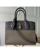 Louis Vuitton City Steamer MM Top Handle Bag M55062 Black/Green 2019