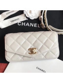 Chanel Quilted Calfskin Flap Belt Bag/Waist Bag AS0628 White 2019