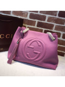 Gucci Medium Soho Calfskin Tote Bag 308982 Pink 2020