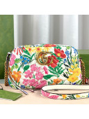 Gucci GG Marmont Flora Print Leather Small Shoulder Bag 447632 Multicolor 2021