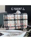 Chanel Tweed Wallet on Chain WOC A33814 Black/White/Pink 2020