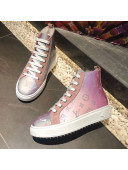 Louis Vuitton Iridescent Wool Short Sneaker Boots Pink 2020