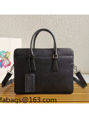 Prada Men's Saffiano Leather Business Briefcase Bag 2VE363 Black 2021