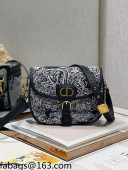 Dior Medium Bobby Bag in Blue Toile de Jouy Embroidery 2021