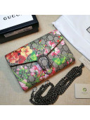 Gucci Dionysus GG Supreme Flora Chain Wallet 401231 Pink 2021